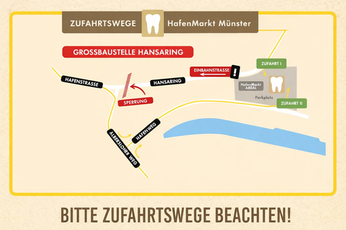 Aktueller Hinweis: Ab dem 19.2. wird der Hansaring zur Einbahnstrasse